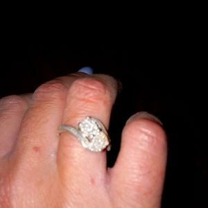 COPY - Beautiful Engagement Ring, size 7 , silver 925 18 kt